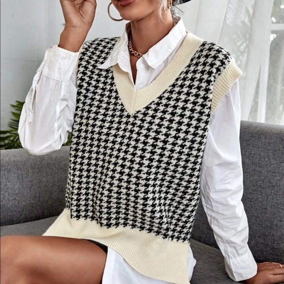 Zara | Sweaters | Zara Houndstooth Vest 